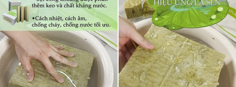 Bông khoáng kháng nước Remak® Rock wool vs. Bông khoáng loại thường: Kết quả sau khi ngâm nước suốt 48 giờ?
