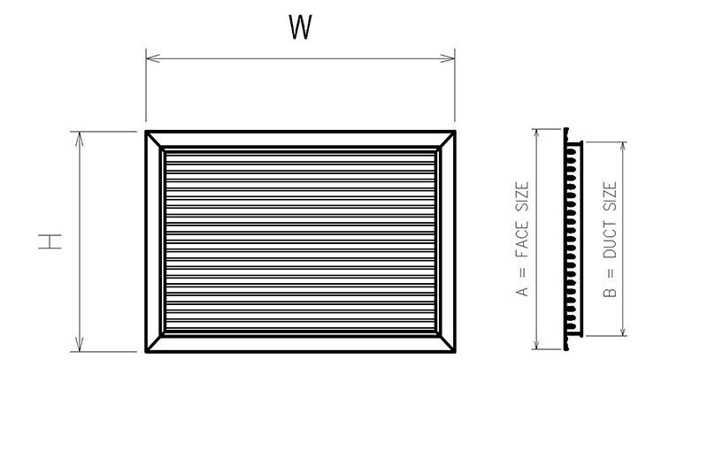 Cửa thông gió nan bầu dục 1 lớp HSAG 0