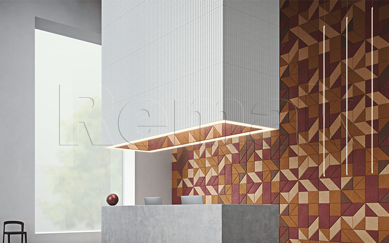 Tấm len gỗ tiêu âm trang trí WoodWool Tiles 2