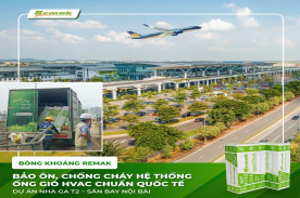 Bông Khoáng Dán Bạc Remak – Giải Pháp Bảo Ôn, Cách Âm Và Chống Cháy Tối Ưu Cho Nhà Ga Quốc Tế T2 – Sân Bay Nội Bài